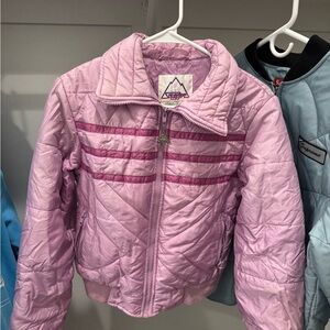 Struggle Women's Pink Puffer Jacket Vintage 1980s